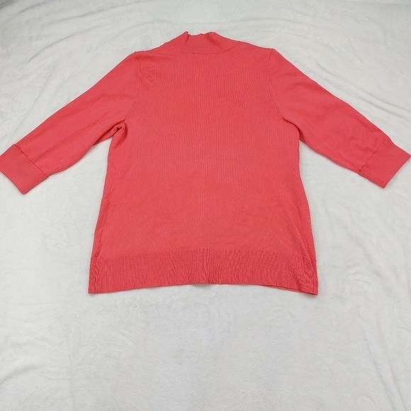 CHRISTOPHER & BANKS WOMENS PINK OPEN FRONT KNIT RAYON BLEND CARDIGAN SIZE SMALL - Picture 3 of 8